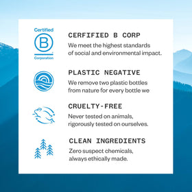 Ursa Major packaging showing recyclable materials and reduced-waste benefit