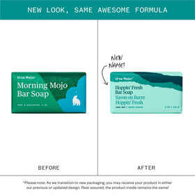 Ursa Major close-up of gritty bar texture for gentle exfoliation benefit
