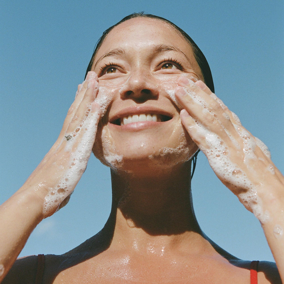 Ursa Major ingredients display with aloe sugarcane rice seed for soothing benefits