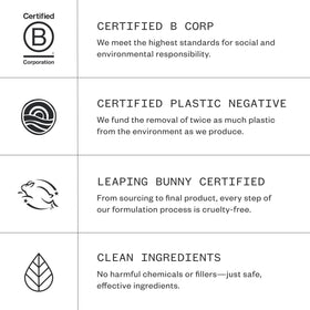 Ursa Major flatlay with complementary skincare communicates layering under makeup