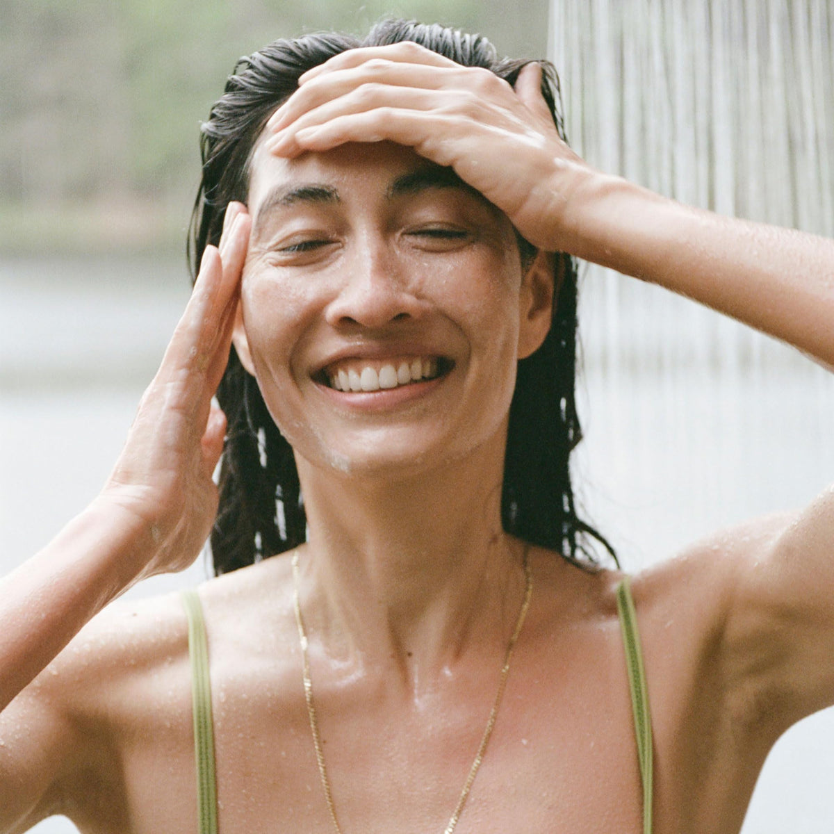 Ursa Major conditioner texture close-up revealing lightweight creamy hydration