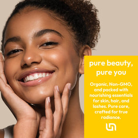 Us Naturals amber bottle side label highlighting organic certification benefits