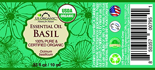 US Organic Euro dropper dispensing basil oil for precise, waste-free application