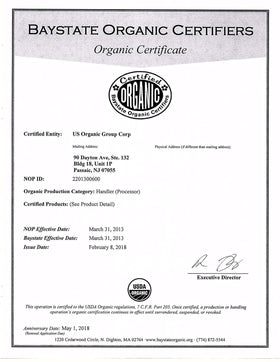 US Organic bottle with fresh bergamot fruit to show botanical origin and natural scent