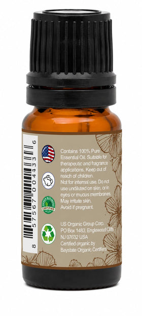 US Organic amber glass bottle closeup displaying purity and airtight seal