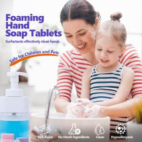 USKICH foaming soap texture pumped from dispenser for gentle cleansing