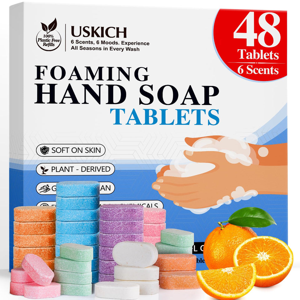 USKICH front pack showing 48-tablet refill set and variety benefits
