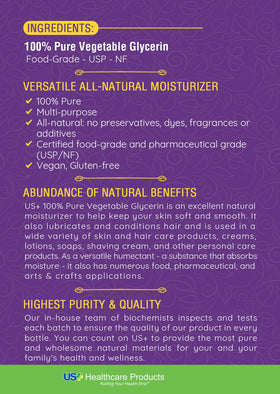 US+ glycerin in bathroom scene with skincare items showing DIY cosmetic convenience benefit