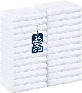 Utopia Towels front packaging showing 24-count and size benefit