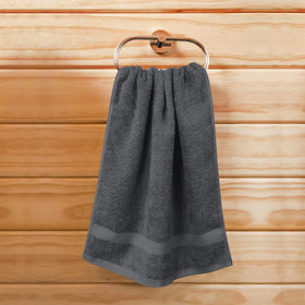 Utopia Towels displayed in bathroom setting conveying neutral style and everyday convenience