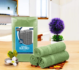 Utopia Towels single towel flat view showing 16x27 inches useful coverage