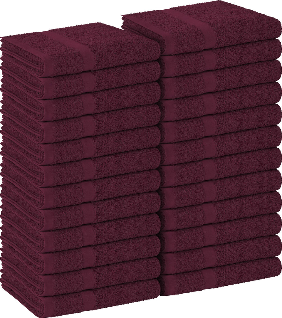 Utopia Towels front view of 24-pack showing neat professional presentation and value