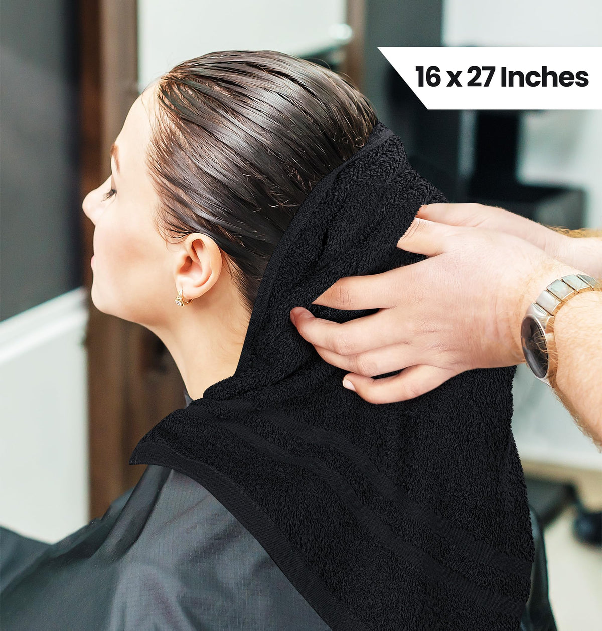 Utopia Towels single towel flat displaying full 16x27 size and coverage