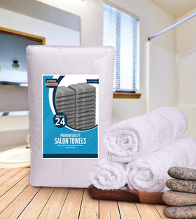 Utopia Towels held in hand for size comparison and quick handling