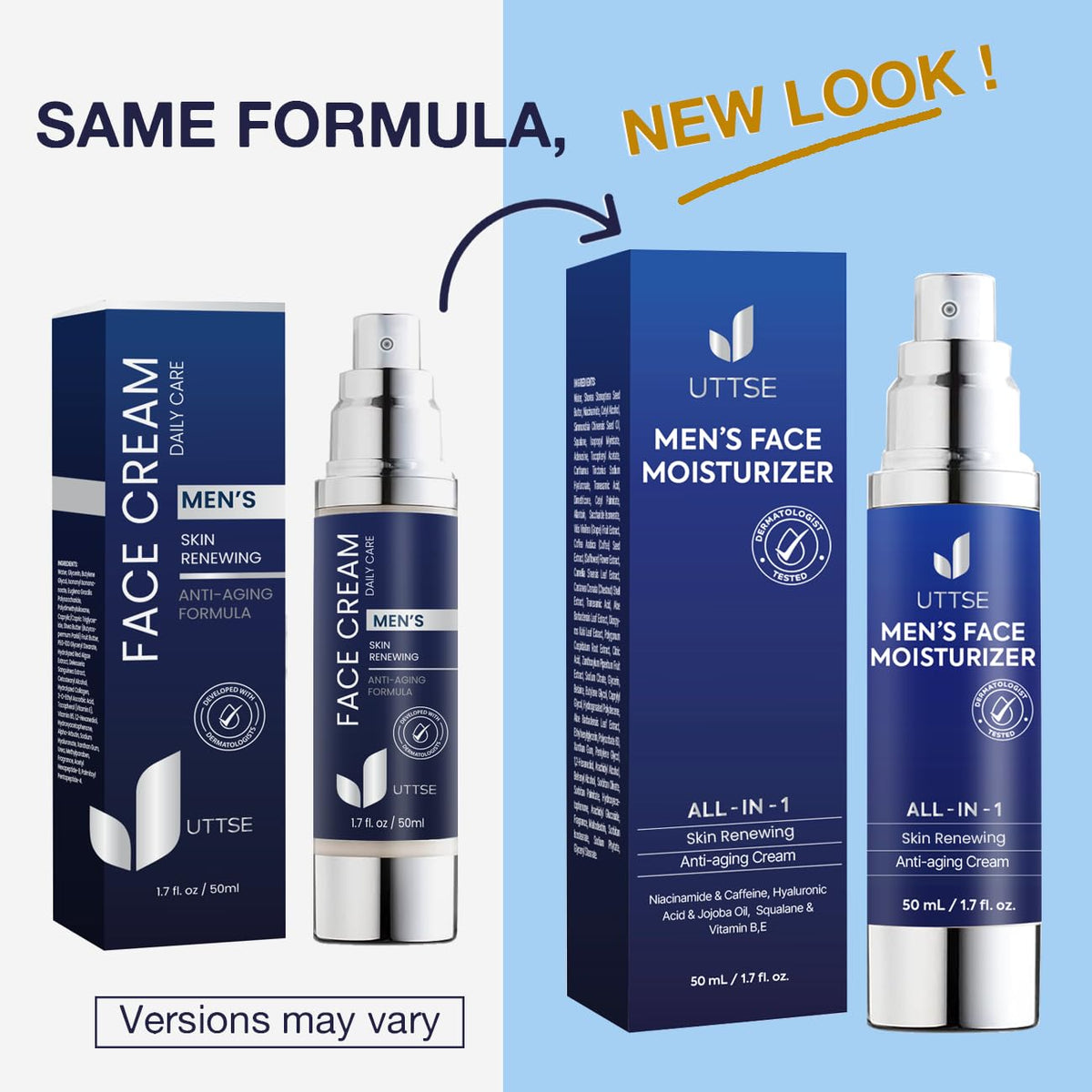 Uttse open jar texture revealing creamy hyaluronic-rich formula for hydration