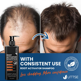 Uttse bottle on bathroom counter in morning routine supporting daily grooming