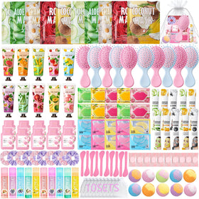 UYJ front packaging showing full 130-piece spa party set, ready to gift