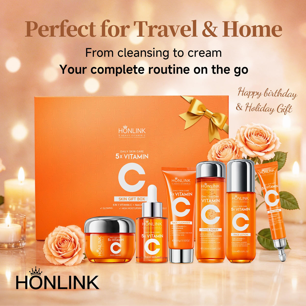 UZTUZT lifestyle bathroom routine setup showing coordinated products ready for daily use