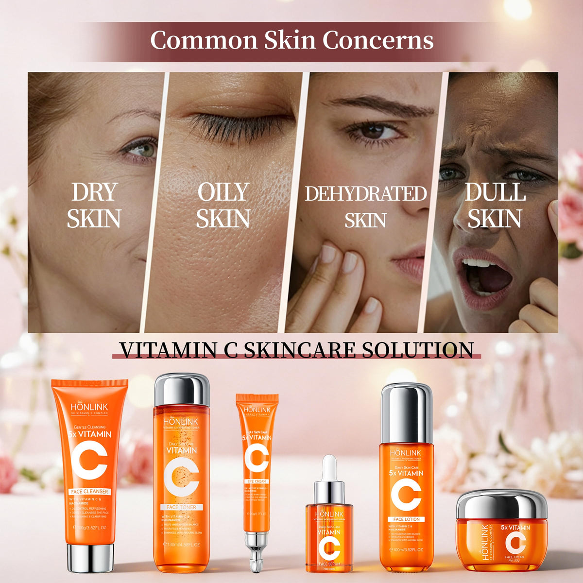 UZTUZT serum droplet on fingertip highlighting concentrated vitamin C delivery for brighter-looking skin