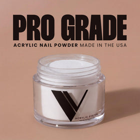 V Beauty Pure acrylic bead on brush demonstrating self-leveling and easy sculpting