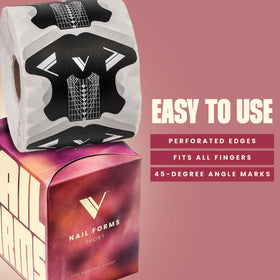 V Beauty Pure form in use under builder gel for precise shaping