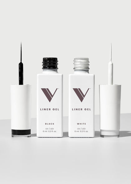 V Beauty Pure front packaging showing black and white liner duo and benefits