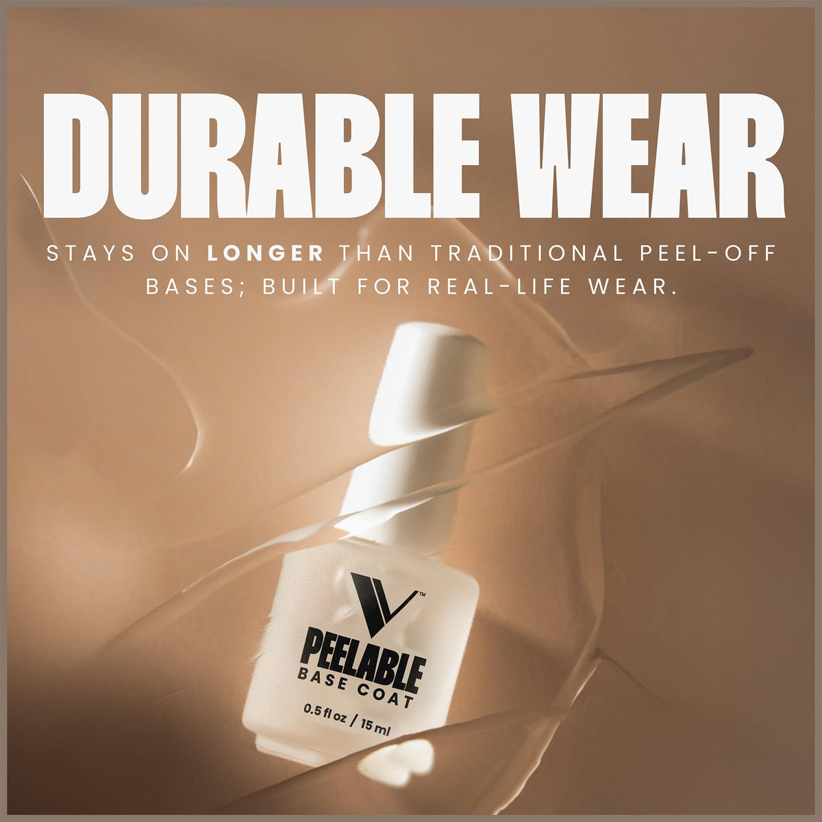 V Beauty Pure in-use manicure setup showing quick-dry base saving time during application benefit