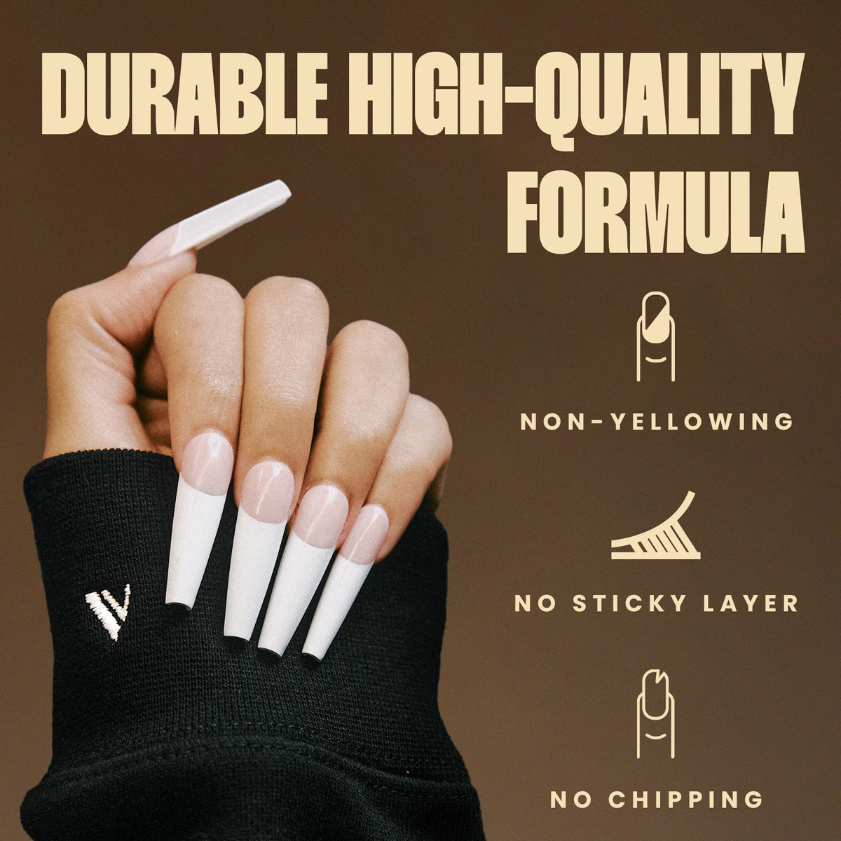 V Beauty Pure top coat curing under lamp demonstrating fast LED/UV cure