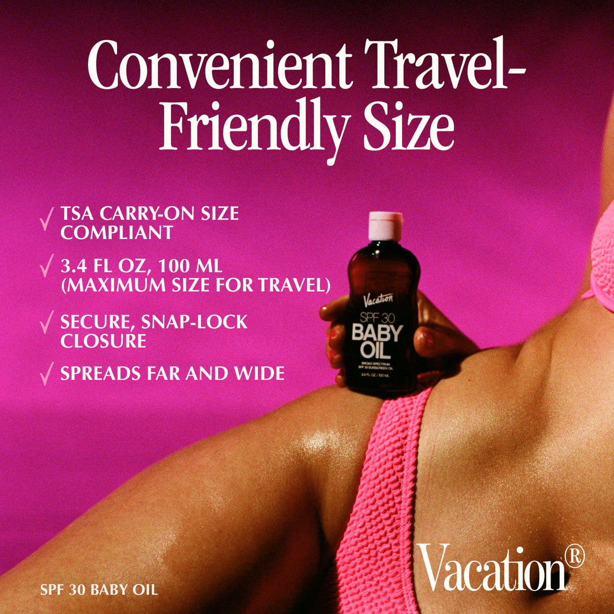 VACATION included air-freshener bottle beside sunscreen oil for scent layering