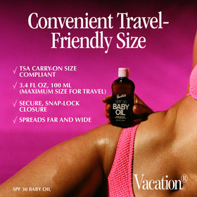 VACATION included air-freshener bottle beside sunscreen oil for scent layering