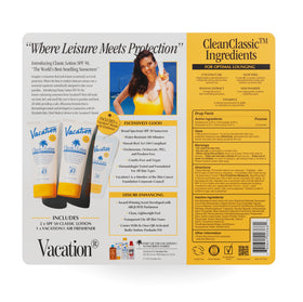 VACATION lotion texture closeup showing smooth lightweight finish