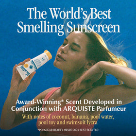 VACATION ingredients label closeup showing clean, reef-conscious benefit