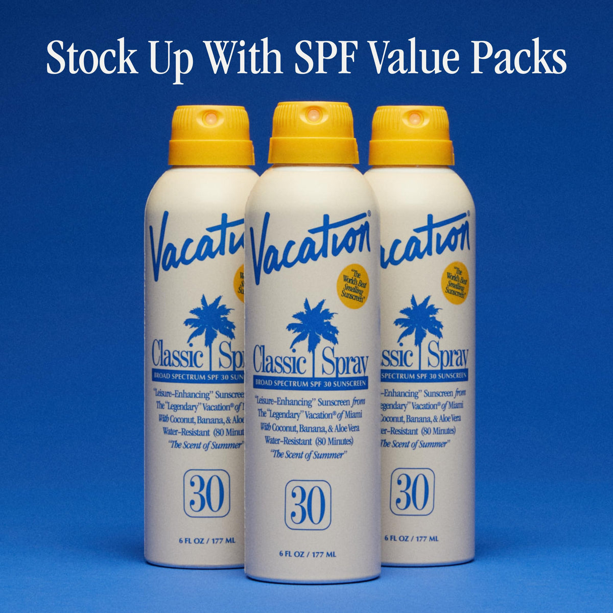 VACATION label showing ingredients and certifications for reassurance