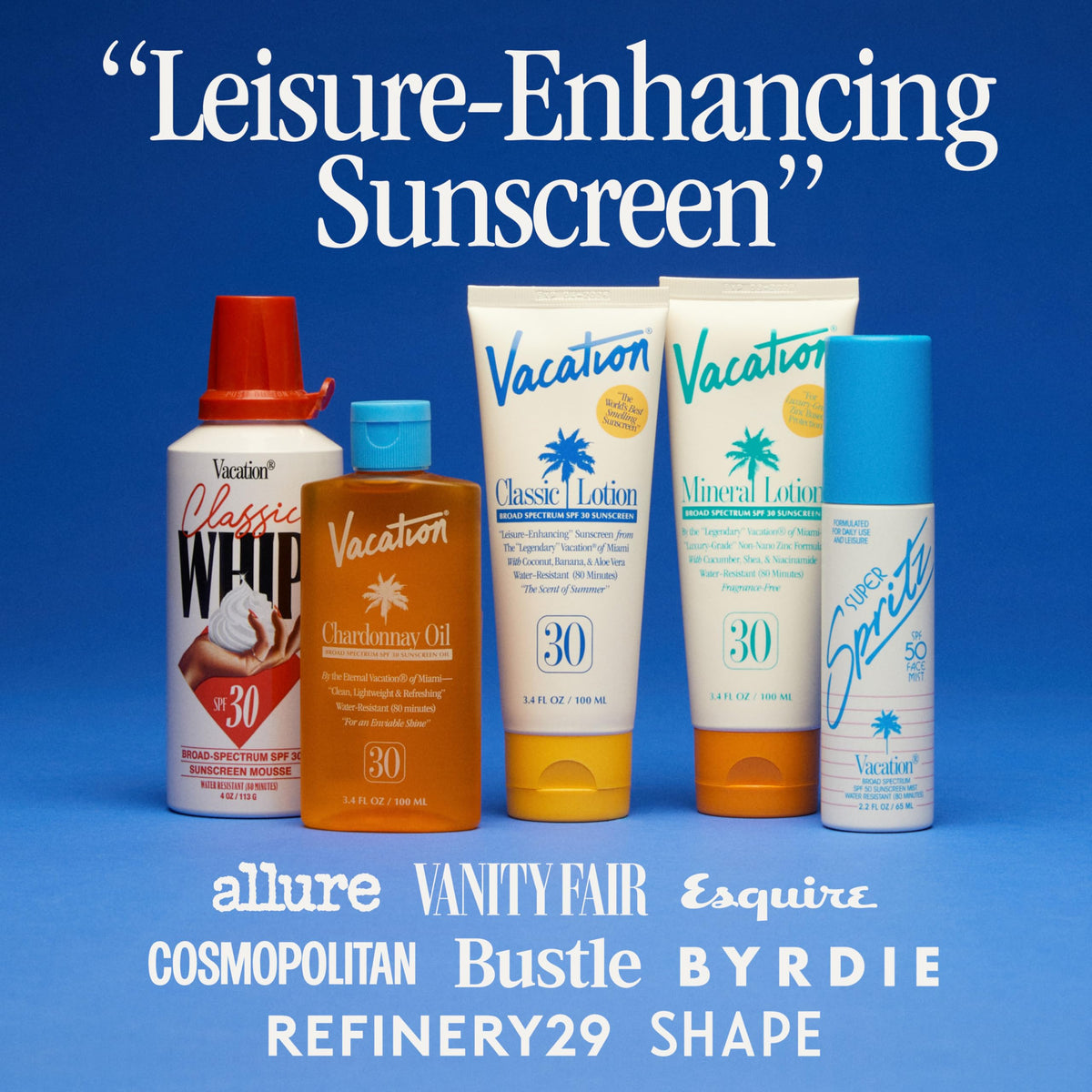 VACATION size comparison in hand displaying 1.7 fl oz travel-friendly volume