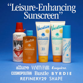 VACATION size comparison in hand displaying 1.7 fl oz travel-friendly volume