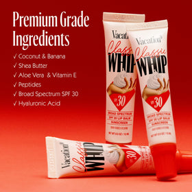 VACATION sheer finish on lips demonstrating velvety, natural enhancement