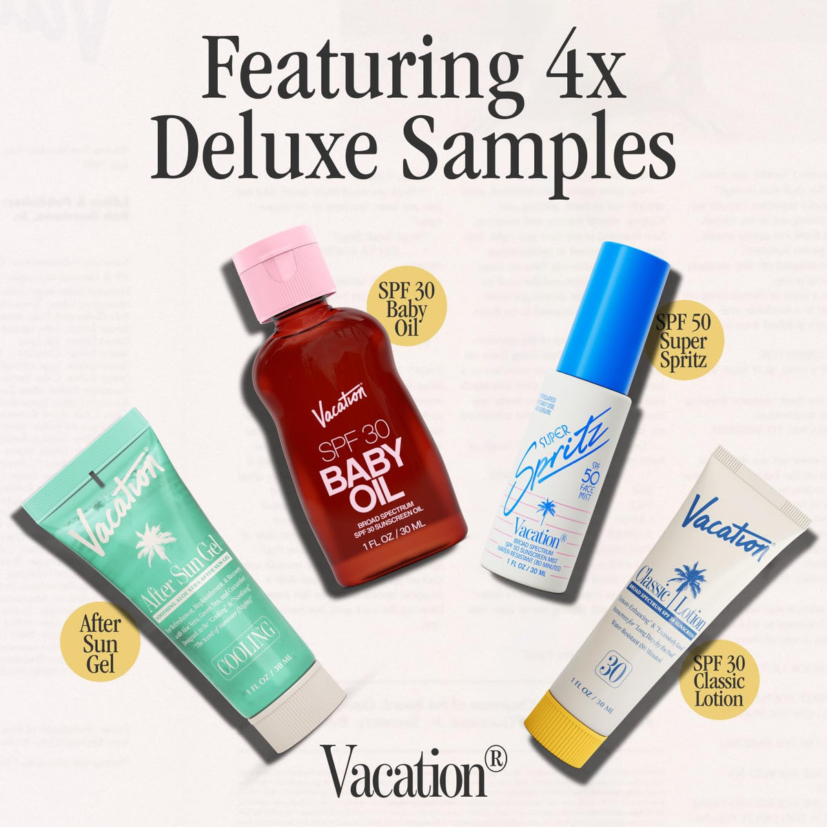 VACATION super spritz mist in hand demonstrates makeup-friendly reapplication and convenience benefit