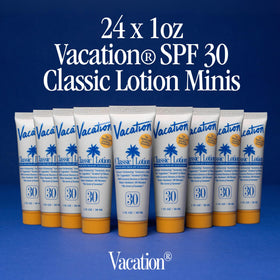 VACATION closeup of lotion texture demonstrating fast absorption benefit
