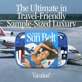 VACATION clear fanny pack worn at festival shows hands-free carrying and stylish visibility benefit