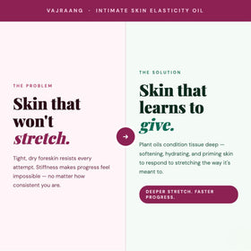 Vajraang oil dropper and texture highlighting smooth application benefit