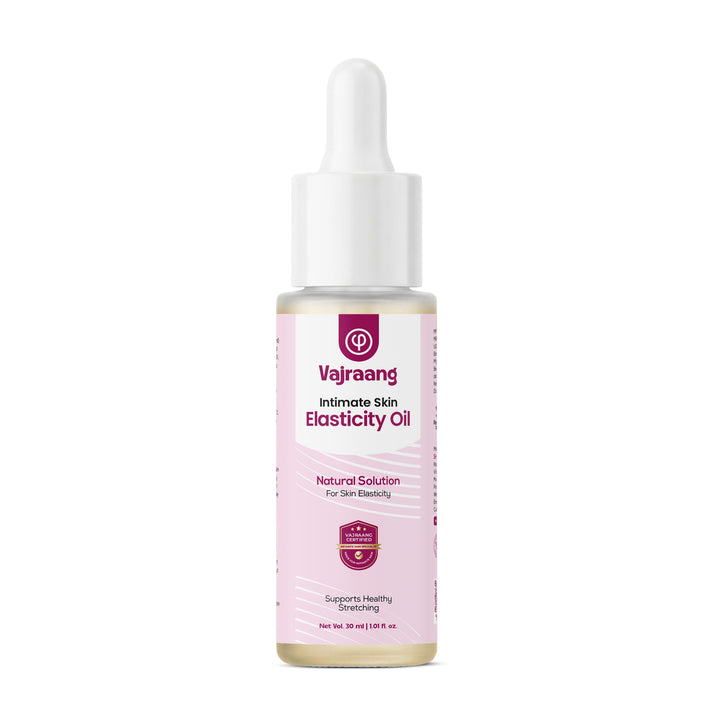 Vajraang front bottle showing label and compact foreskin care oil