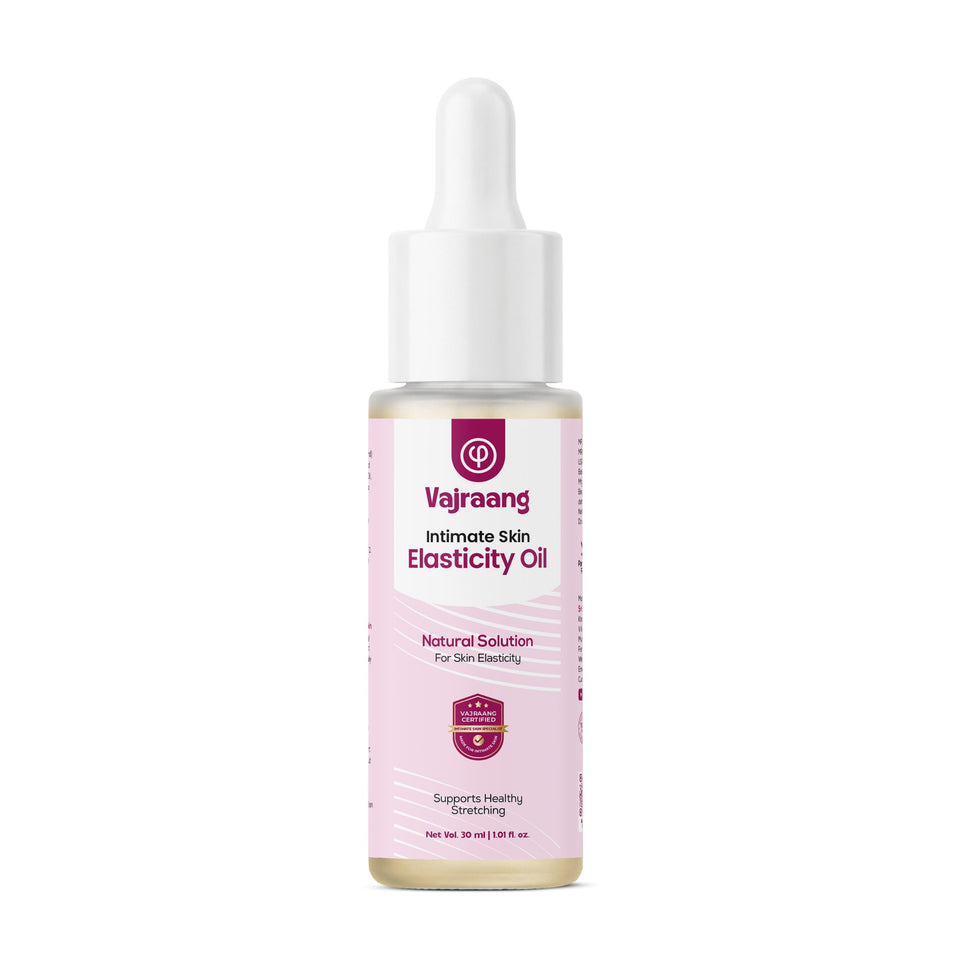 Vajraang front bottle showing label and compact foreskin care oil