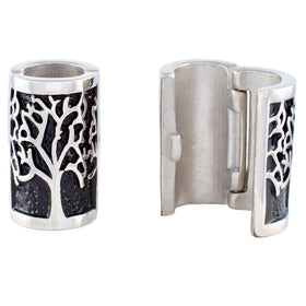 VALHALLA bead front view showing Tree of Life and polished finish for bold style