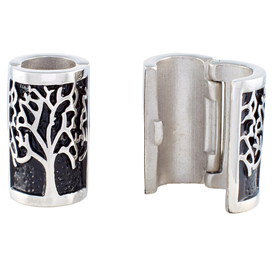 VALHALLA bead front view showing Tree of Life and polished finish for bold style