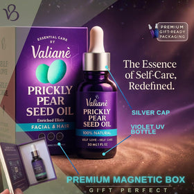 VALIANÈ applying oil to face demonstrating quick absorption benefit