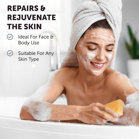VALITIC African net sponge included to boost gentle exfoliation benefits