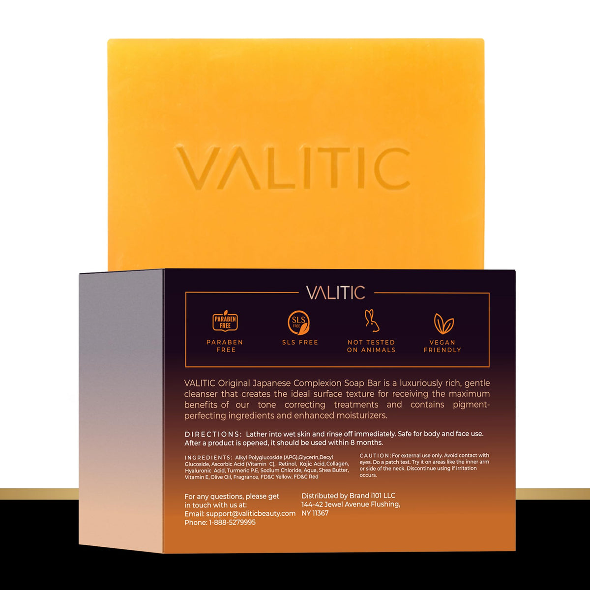 VALITIC two unwrapped bars side-by-side illustrating color and bar shape