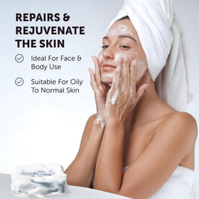 VALITIC soap placed in bathroom setting suggesting skincare routine benefit