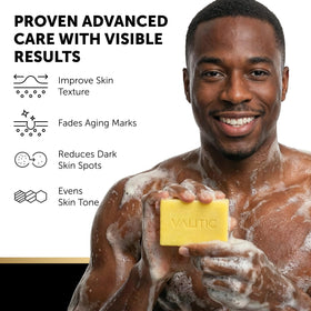 VALITIC foam lather in hand demonstrating cleansing and softness