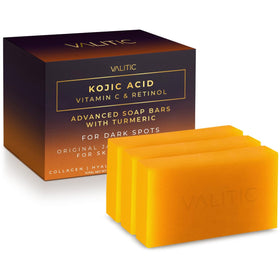 VALITIC front packaging of three soap bars showing product benefits and branding